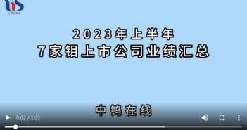 7家鉬上市公司2023年上半年業(yè)績匯總 7家鉬上市公司2023年上半年業(yè)績匯總