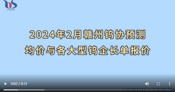 2024年2月贛州鎢協(xié)預(yù)測均價與各大型鎢企長單報價