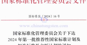 關(guān)於第一批推薦性國(guó)家標(biāo)準(zhǔn)計(jì)畫的通知
