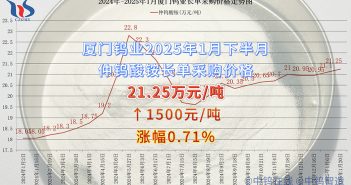 廈門鎢業(yè)2025年1月下半月仲鎢酸銨長(zhǎng)單採(cǎi)購(gòu)價(jià)格