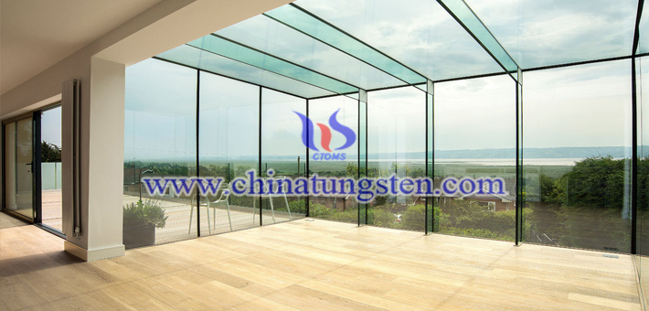 WO3 powder applied for transparent heat insulation glass picture