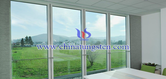 nano tungsten oxide applied for transparent heat insulation glass picture