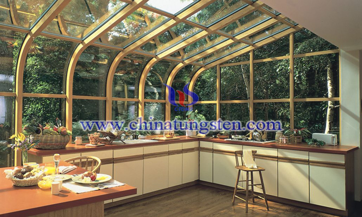 tungsten oxide nanopowder applied for transparent heat insulation glass picture