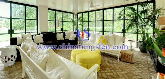 yellow tungsten oxide applied for transparent heat insulation glass picture