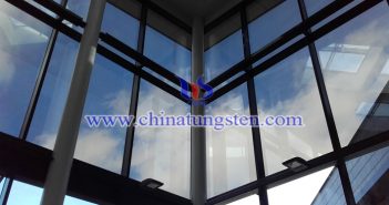 tungsten trioxide nanoparticles applied for energy efficient glass picture
