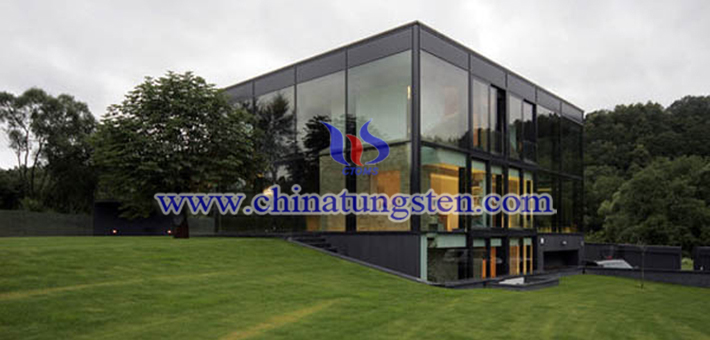violet tungsten oxide applied for energy efficient building glass picture