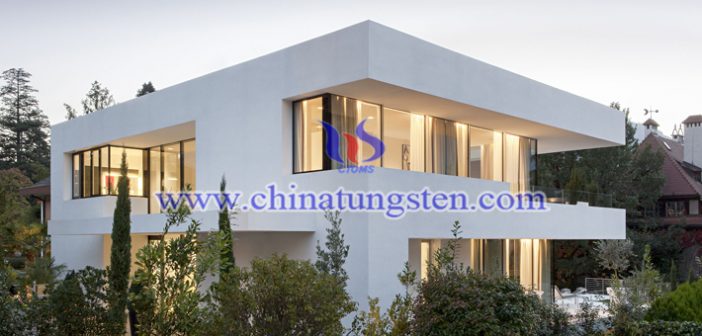 violet tungsten oxide nanopowder applied for energy efficient building glass picture