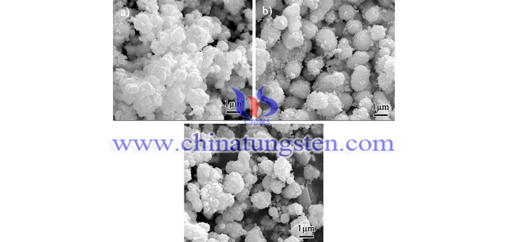 SEM of tungsten oxide nanoparticles for window heat insulation film at different temperatures using isopropyl alcohol as alcohol solvent
