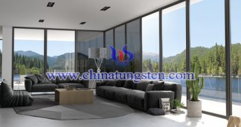 nano violet tungsten oxide coated glass picture