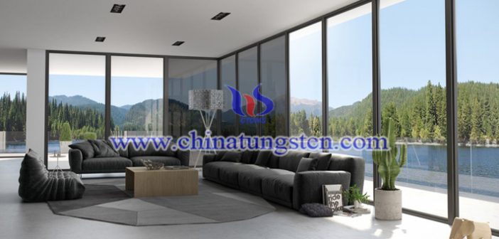 nano violet tungsten oxide coated glass picture