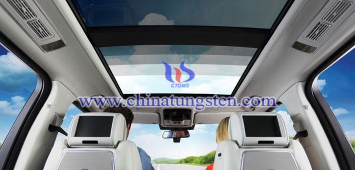 tungsten oxide nanoparticles applied for heat insulating window glass picture