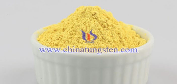 yellow tungsten oxide film applied for electrochromic device picture
