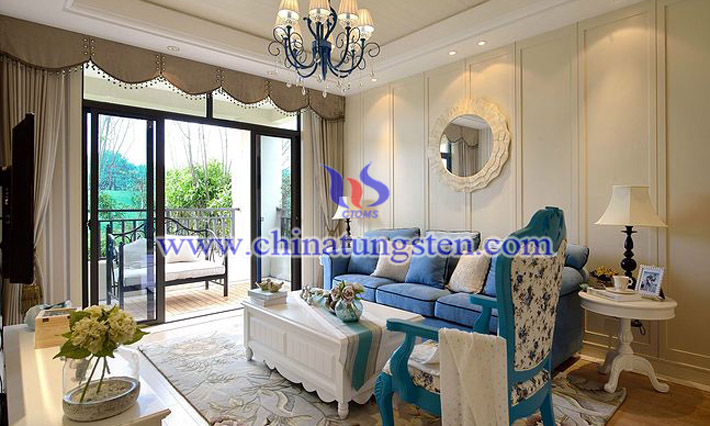 cesium tungsten bronze applied for living room heat insulating glass coating picture