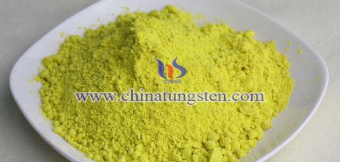 yellow tungsten oxide powder applied for electrochromic smart glass image