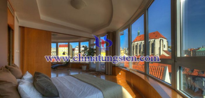 cesium tungsten bronze nanopowder applied for hotel heat insulating glass coating picture