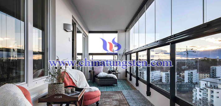 cesium tungsten bronze applied for energy-saving glass picture