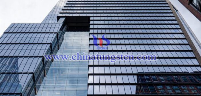 cesium tungsten bronze applied for large area glass curtain wall picture