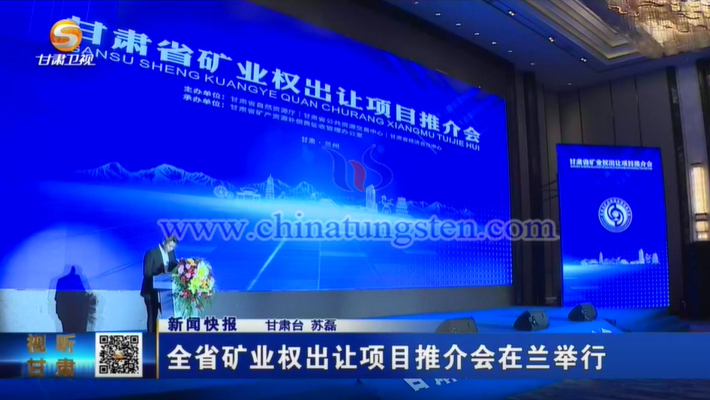 甘肅省礦業(yè)權(quán)出讓項目推介會在蘭州舉行，甘肅衛(wèi)視