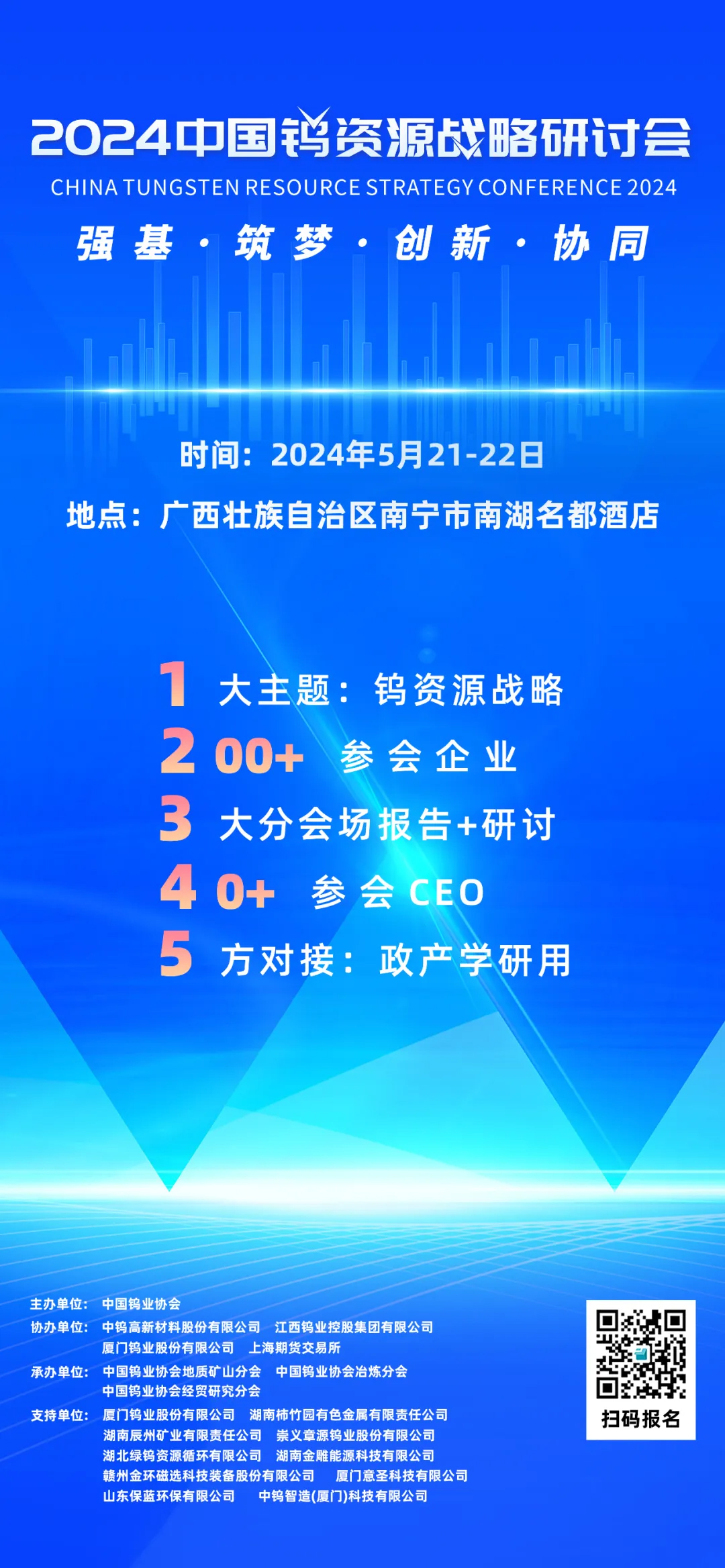 中國鎢資源戰(zhàn)略研討會(huì)將于2024年5月21-22日在南寧舉辦