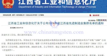 2024年江西省先進制造業(yè)集群名單公告圖片